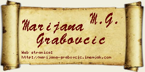 Marijana Grabovčić vizit kartica